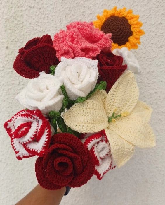 Crochet Mix Flowers Royal Bunch/ Bouquet