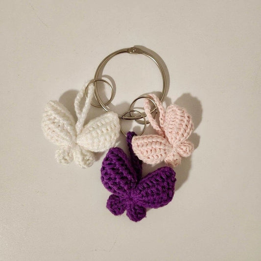 Crochet Butterfly Keychain