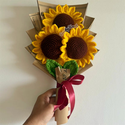 Golden Glow Trio Bouquet | Sunflower