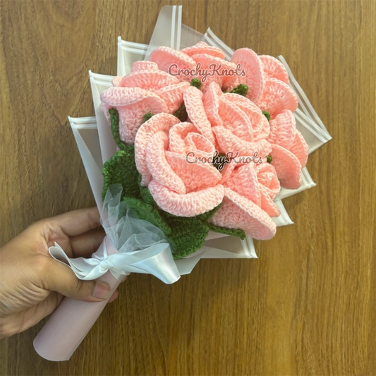 Blush Petal Promise Bouquet | 7 pink roses bouquet
