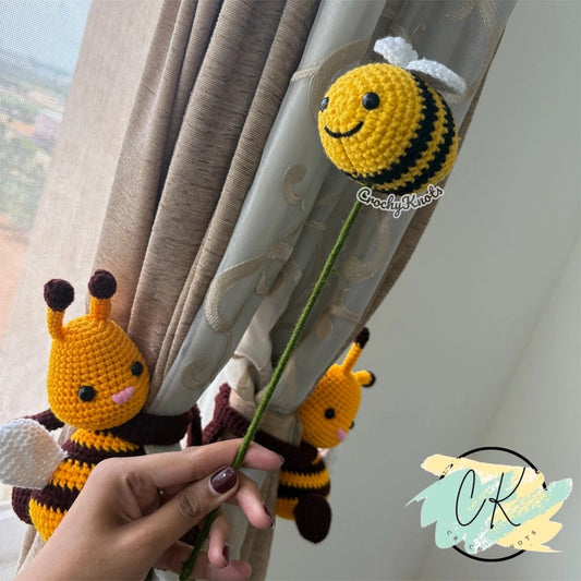 Crochet Bumble Bee stick