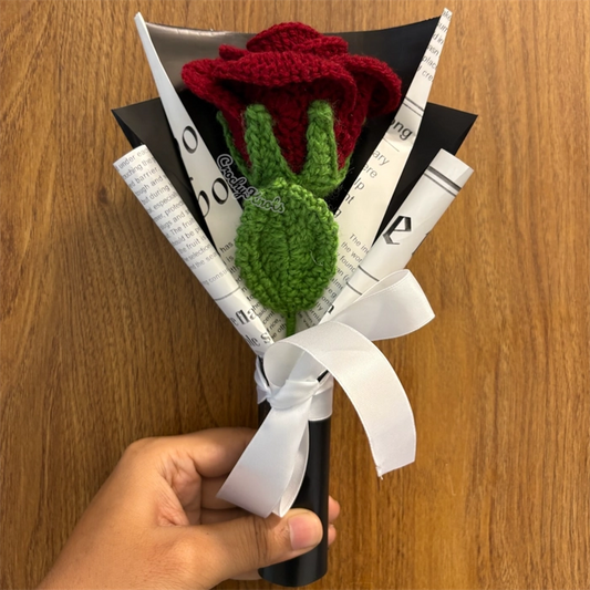 Crimson Knot Rose bouquet