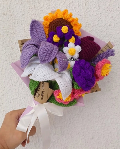 Crochet Violet Harvest Bouquet
