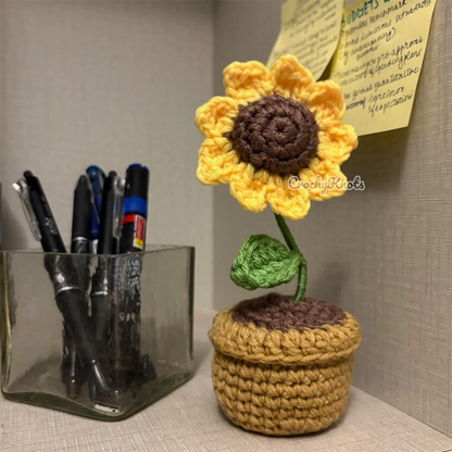 Pot of Happiness | Crochet Little Flower Pots
