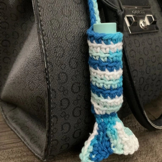 Crochet Mermaid Theme Fishtail Chapstick Holder