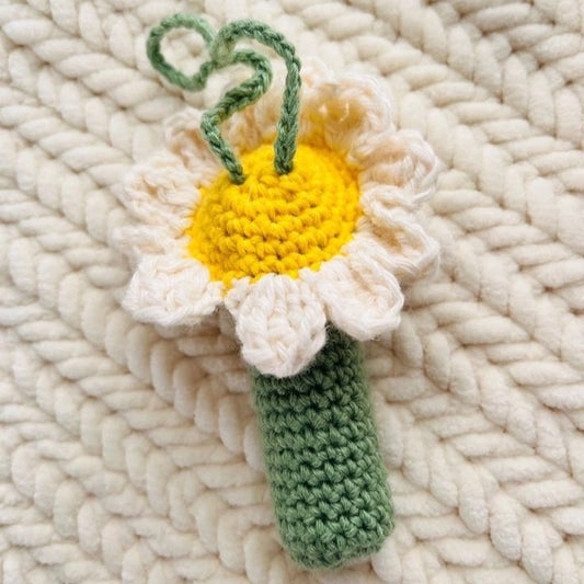 Crochet Daisy Design Lipbalm Holder