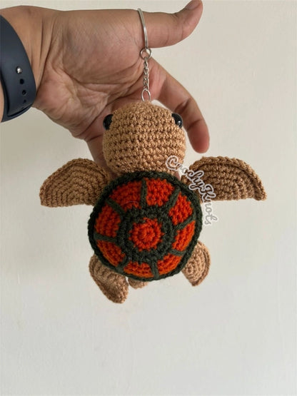 Crochet Turtle Pal Keychain