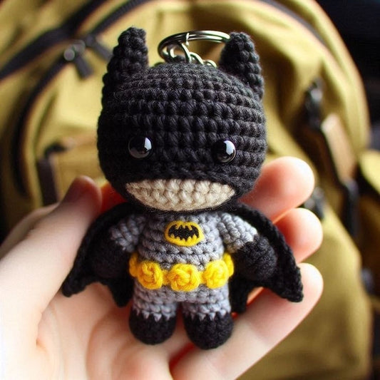 Crochet Batman keychain