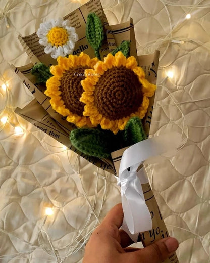 Crochet Sunflower Surprise Bouquet