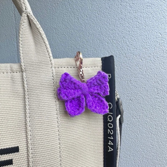 Crochet Bow Keychain