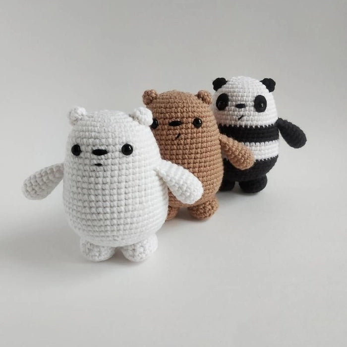 BUY 2 GET 1 Crochet We Bare Bears Miniature
