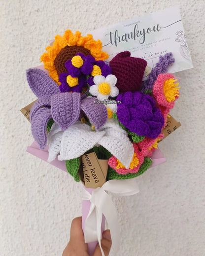 Crochet Violet Harvest Bouquet