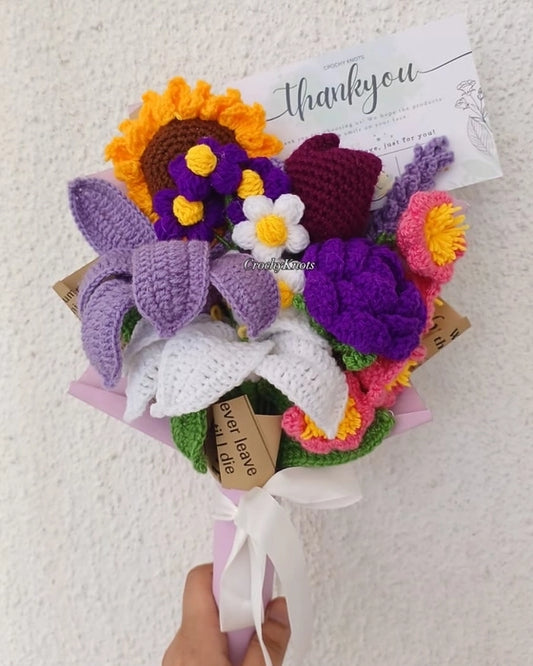 Crochet Violet Harvest Bouquet