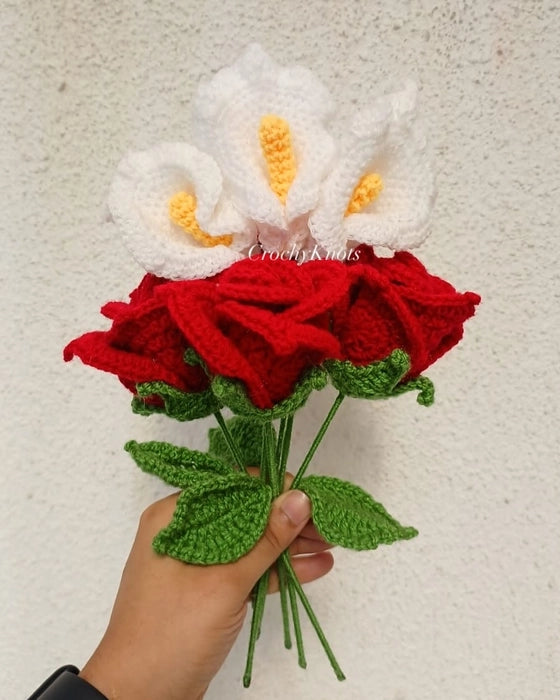 Crochet Valentine Rose bunch!