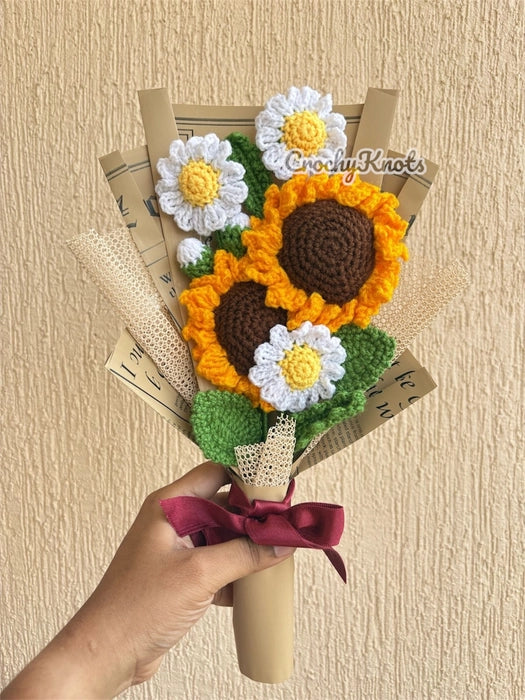 Handmade Sunshine Sunflower Daisy Bouquet