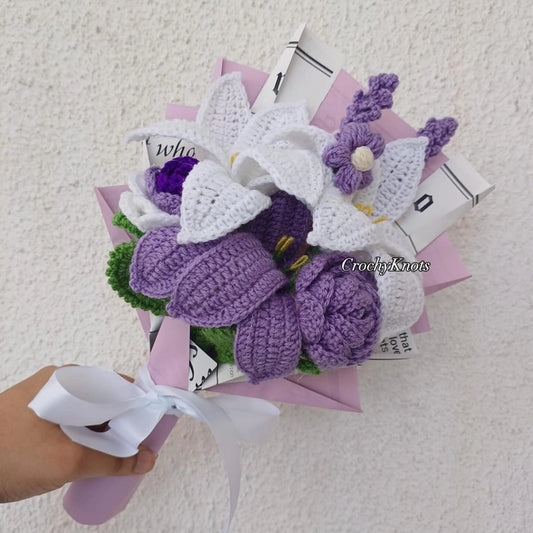 Crochet Lilac Whimsy Bouquet