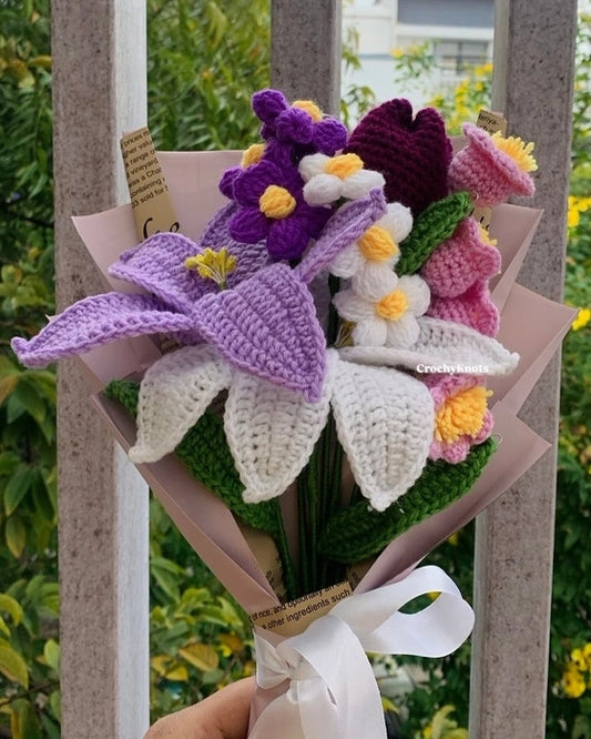Purple Perfection Lily bouquet