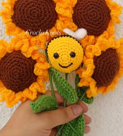 Crochet Bumble Bee stick
