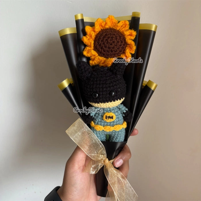 Crochet Bat & Bloom Bouquet