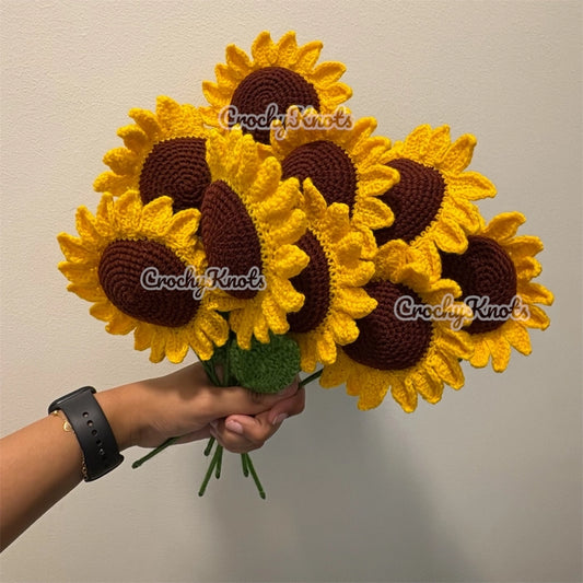 Crochet Blooming Sunflower