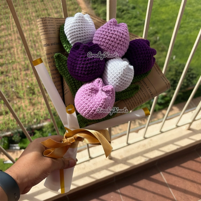 Crochet Velvet Dusk Bouquet