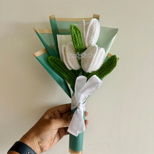 Whispering whites Tulips Bouquet🤍✨