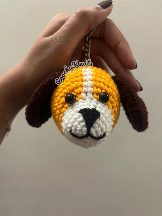 Crochet Beagle Buddy Keychain