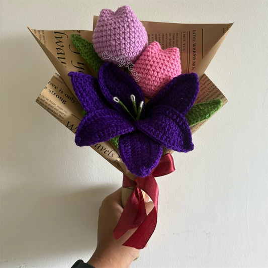 Violet Whisper Bloom🎀✨Violet lily and tulips