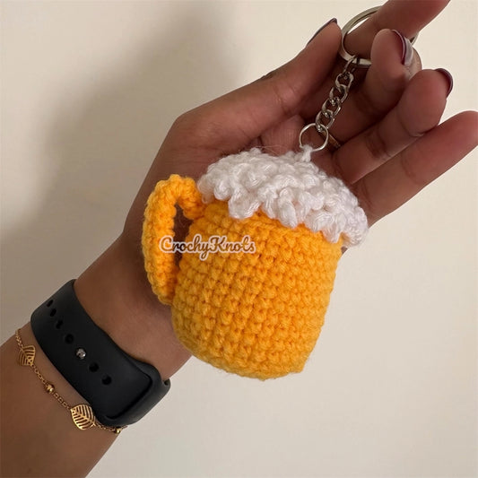 Crochet Beer Keychain