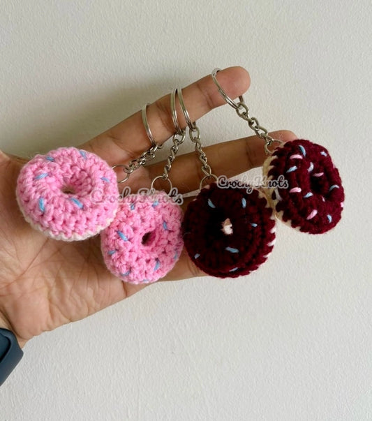 Crochet Donut Keychain