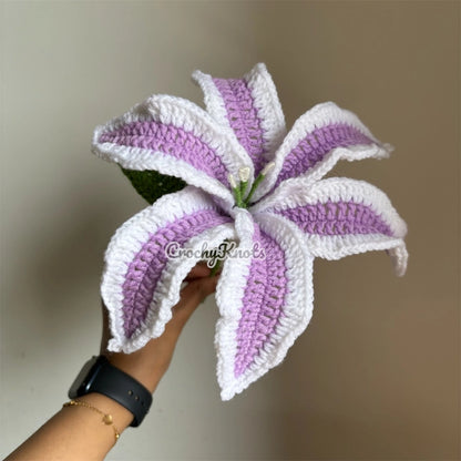 Crochet Lavender Double Shaded lily | Lavender Dreams Lily