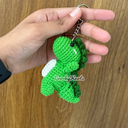 Crochet Dino Keychain