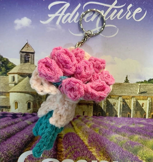 Rose bunch keychain