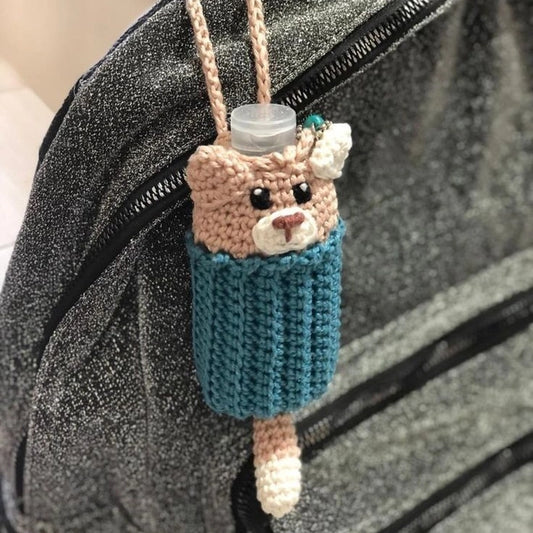 Crochet Bear Design Lipbalm Holder